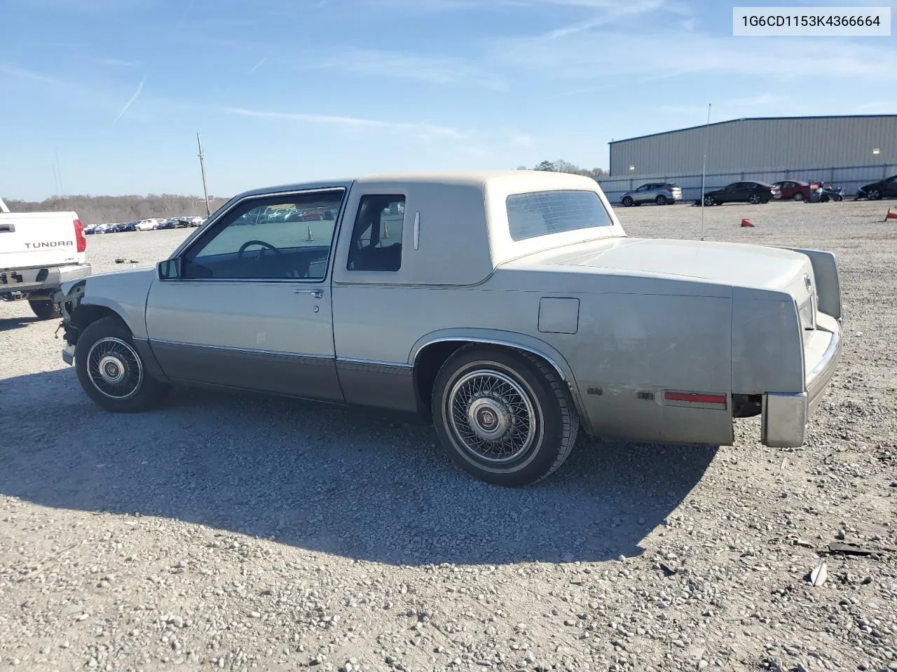 1989 Cadillac Deville VIN: 1G6CD1153K4366664 Lot: 42933335