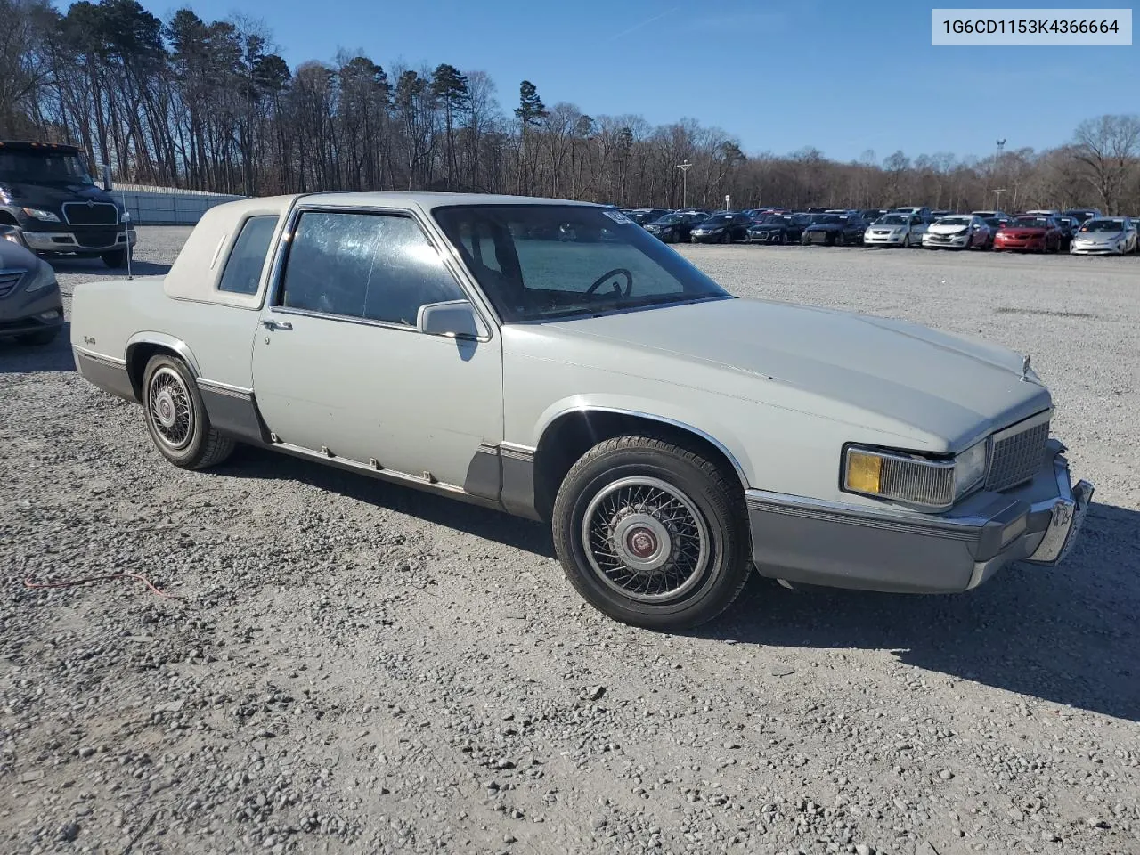 1989 Cadillac Deville VIN: 1G6CD1153K4366664 Lot: 42933335