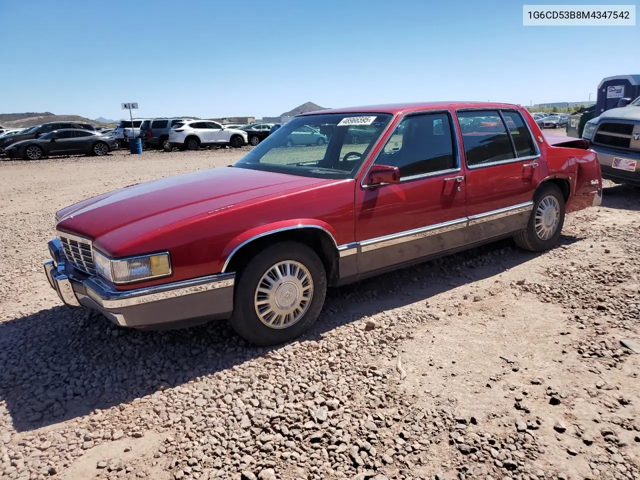 1991 Cadillac Deville VIN: 1G6CD53B8M4347542 Lot: 48966595