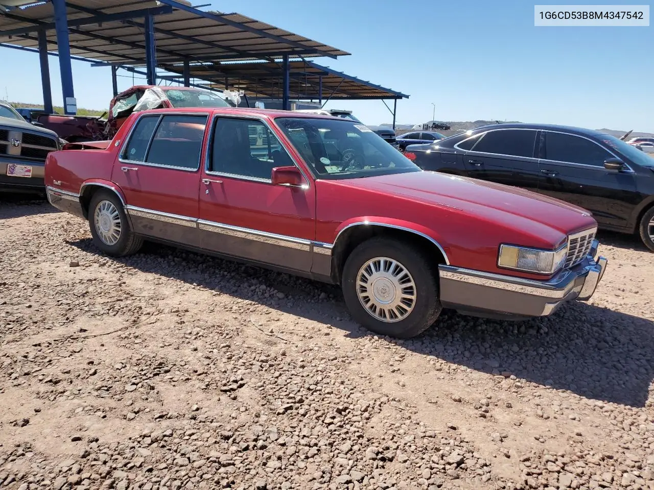 1991 Cadillac Deville VIN: 1G6CD53B8M4347542 Lot: 48966595
