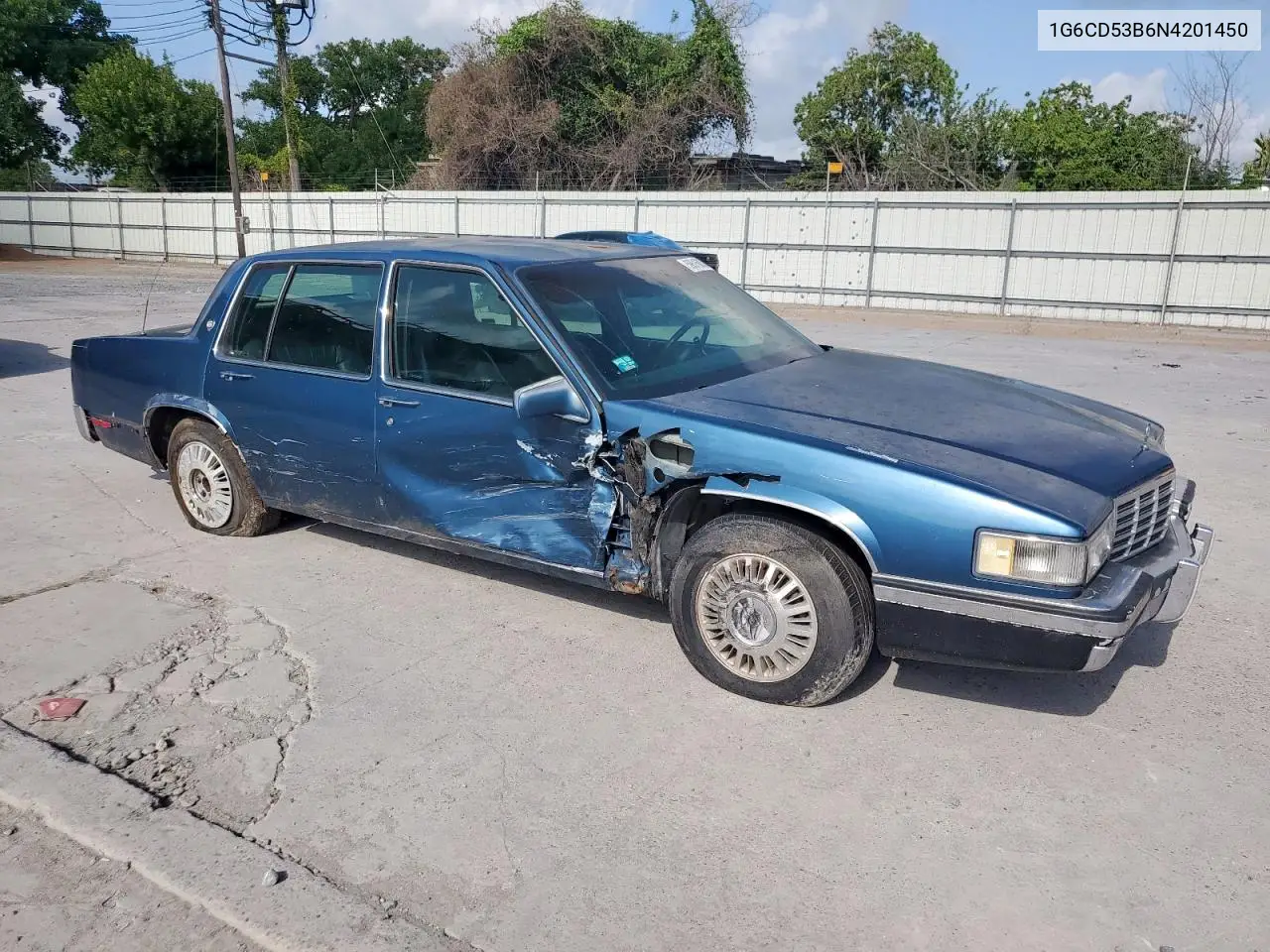 1992 Cadillac Deville VIN: 1G6CD53B6N4201450 Lot: 59516055