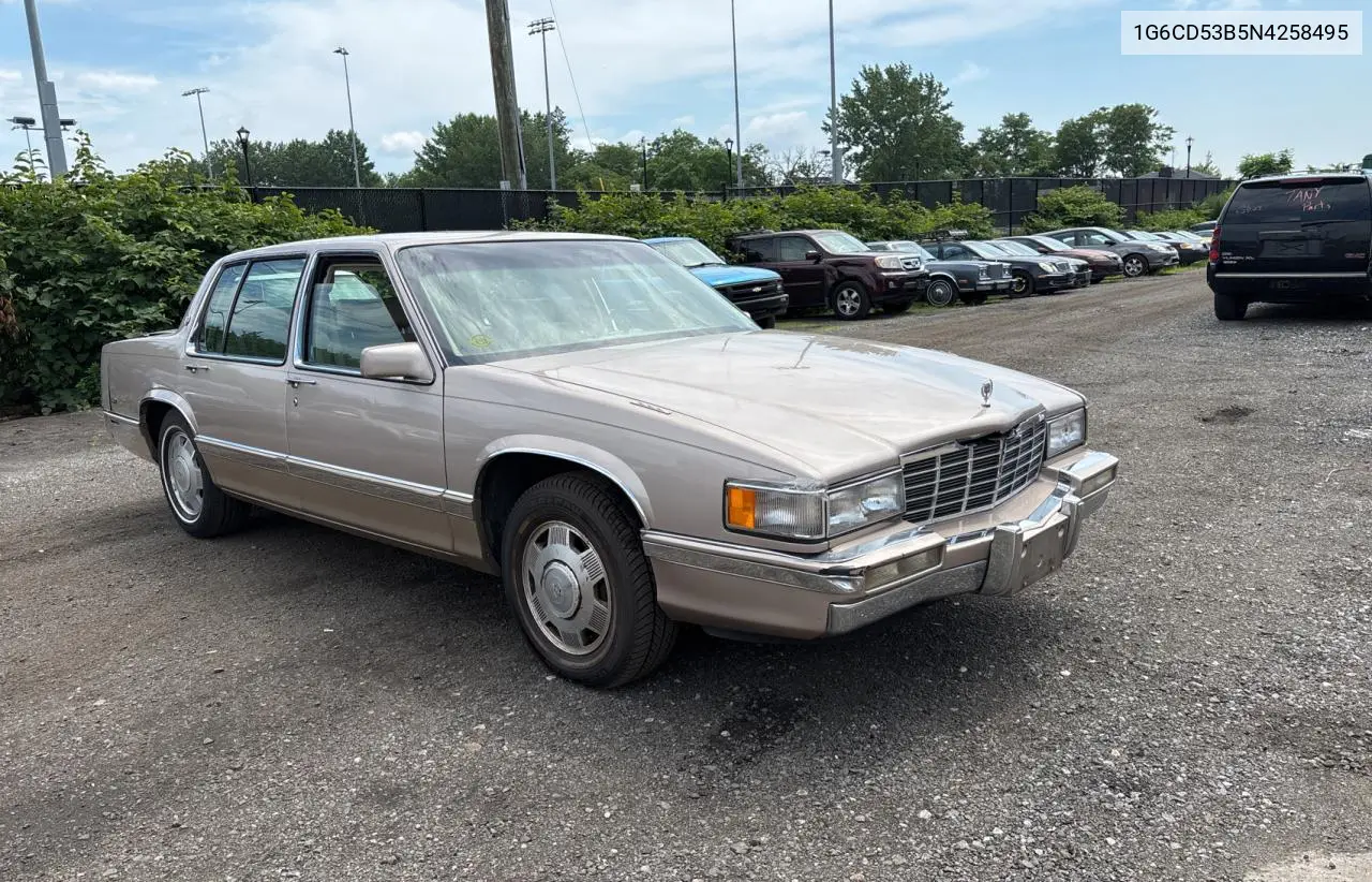 1992 Cadillac Deville VIN: 1G6CD53B5N4258495 Lot: 63425735