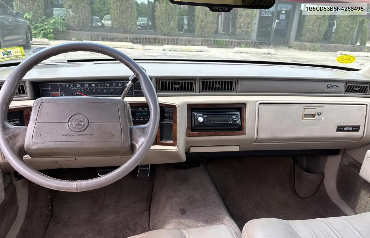 1992 Cadillac Deville VIN: 1G6CD53B5N4258495 Lot: 63425735