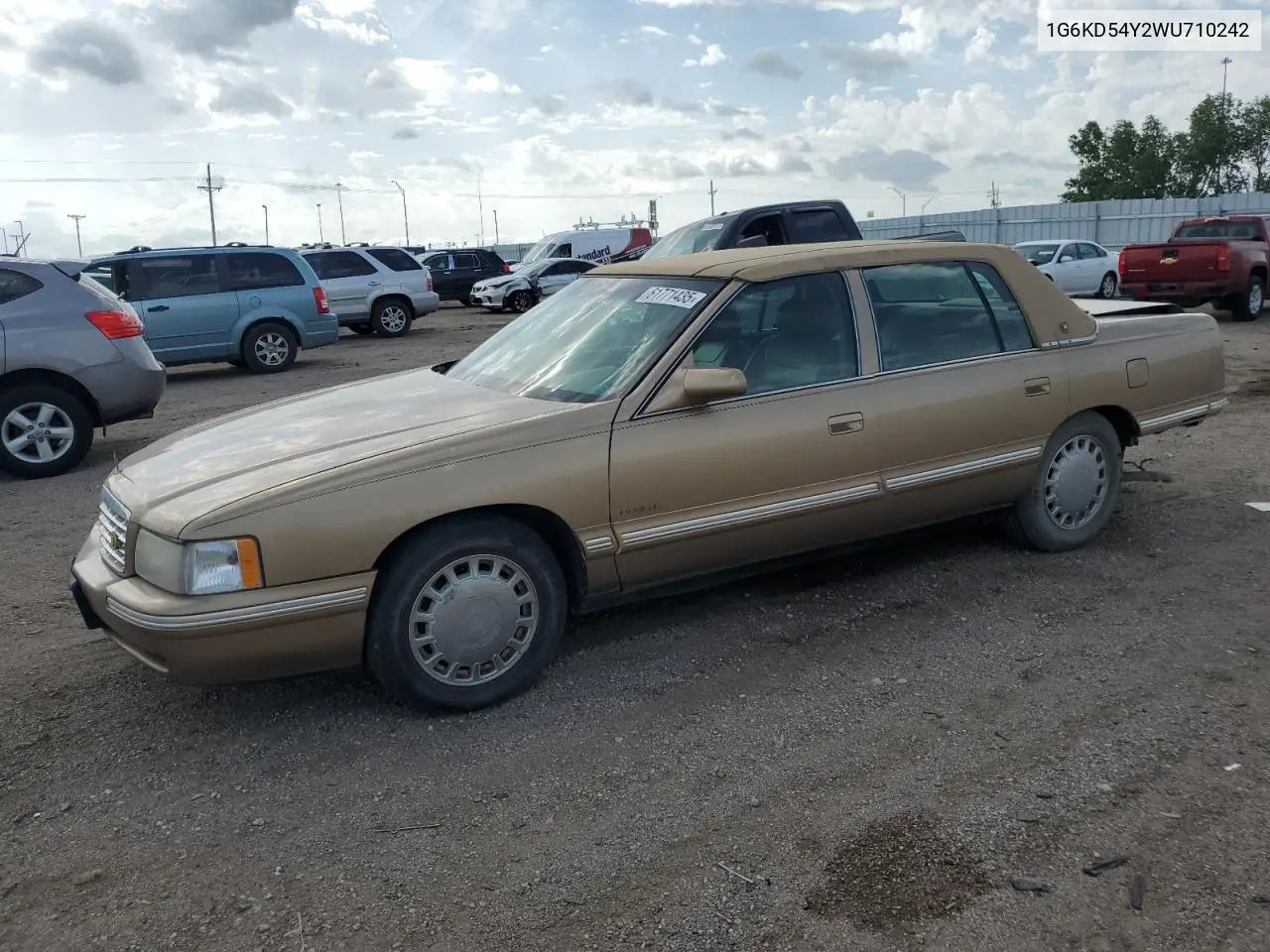 1998 Cadillac Deville VIN: 1G6KD54Y2WU710242 Lot: 61771435