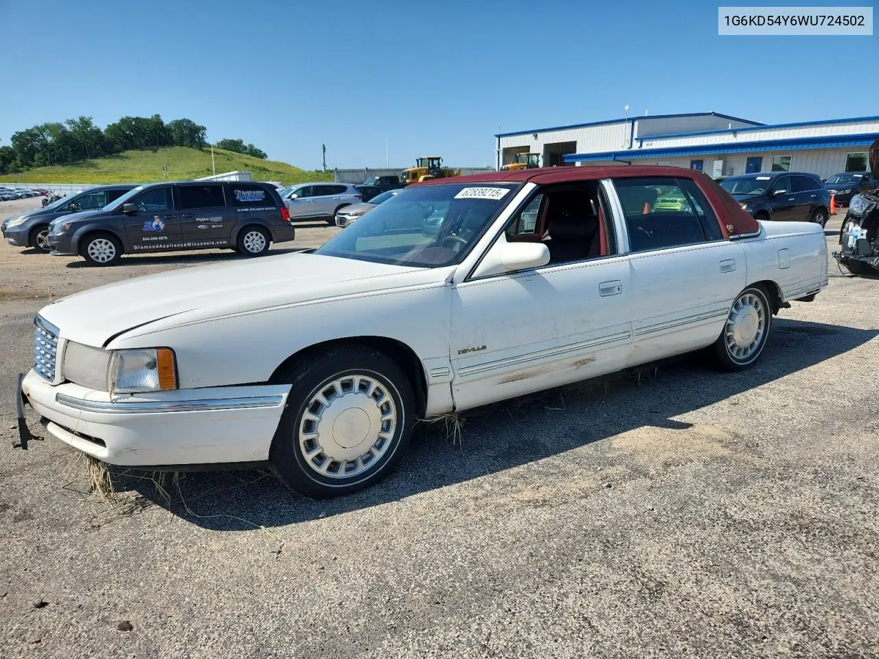 1998 Cadillac Deville VIN: 1G6KD54Y6WU724502 Lot: 62839215