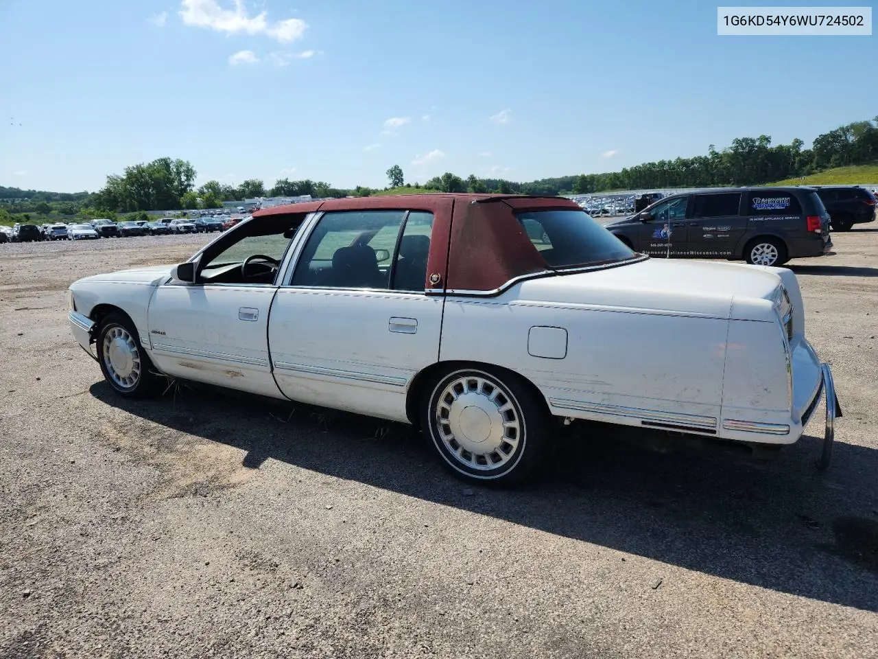 1998 Cadillac Deville VIN: 1G6KD54Y6WU724502 Lot: 62839215