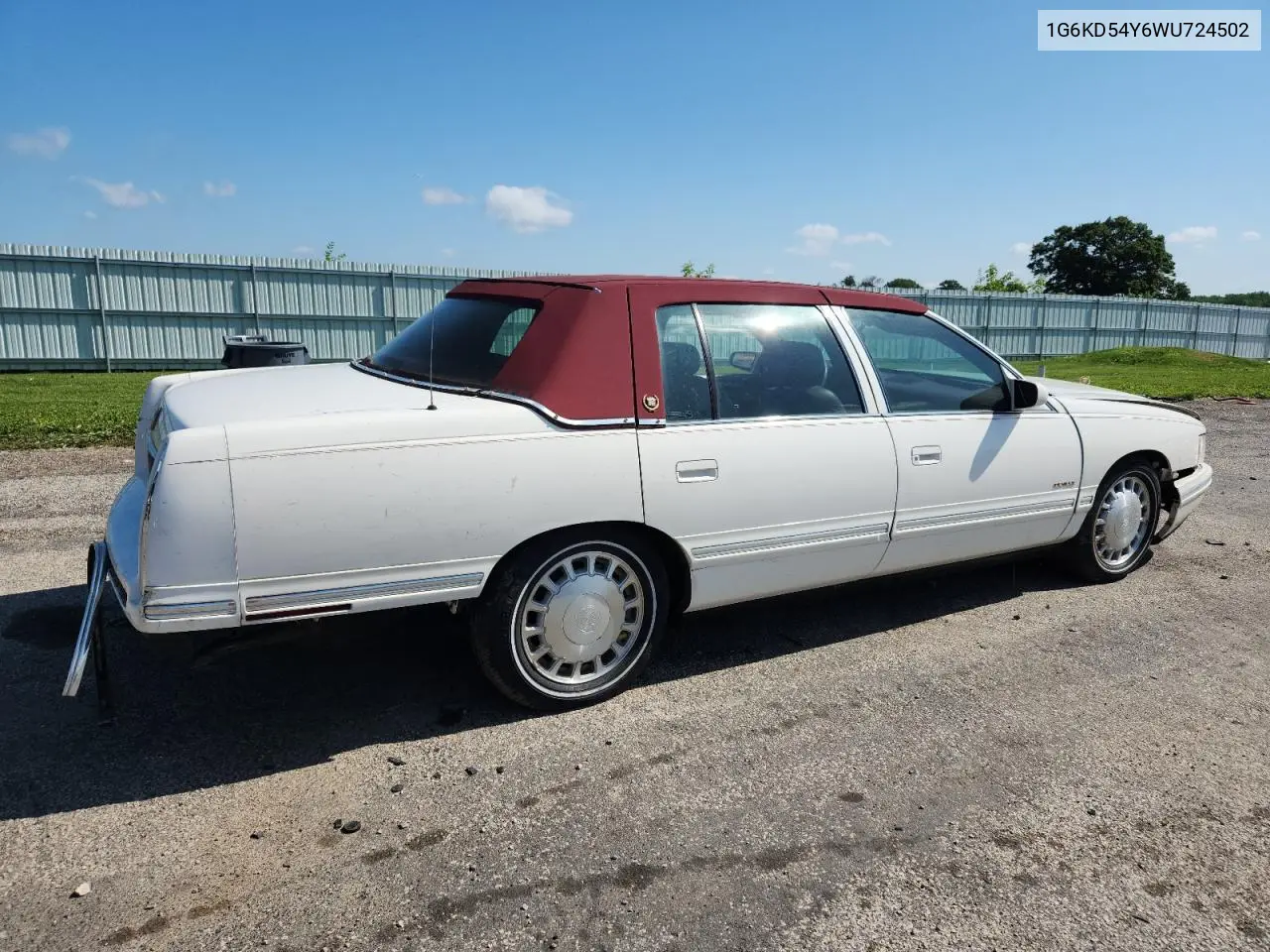 1998 Cadillac Deville VIN: 1G6KD54Y6WU724502 Lot: 62839215