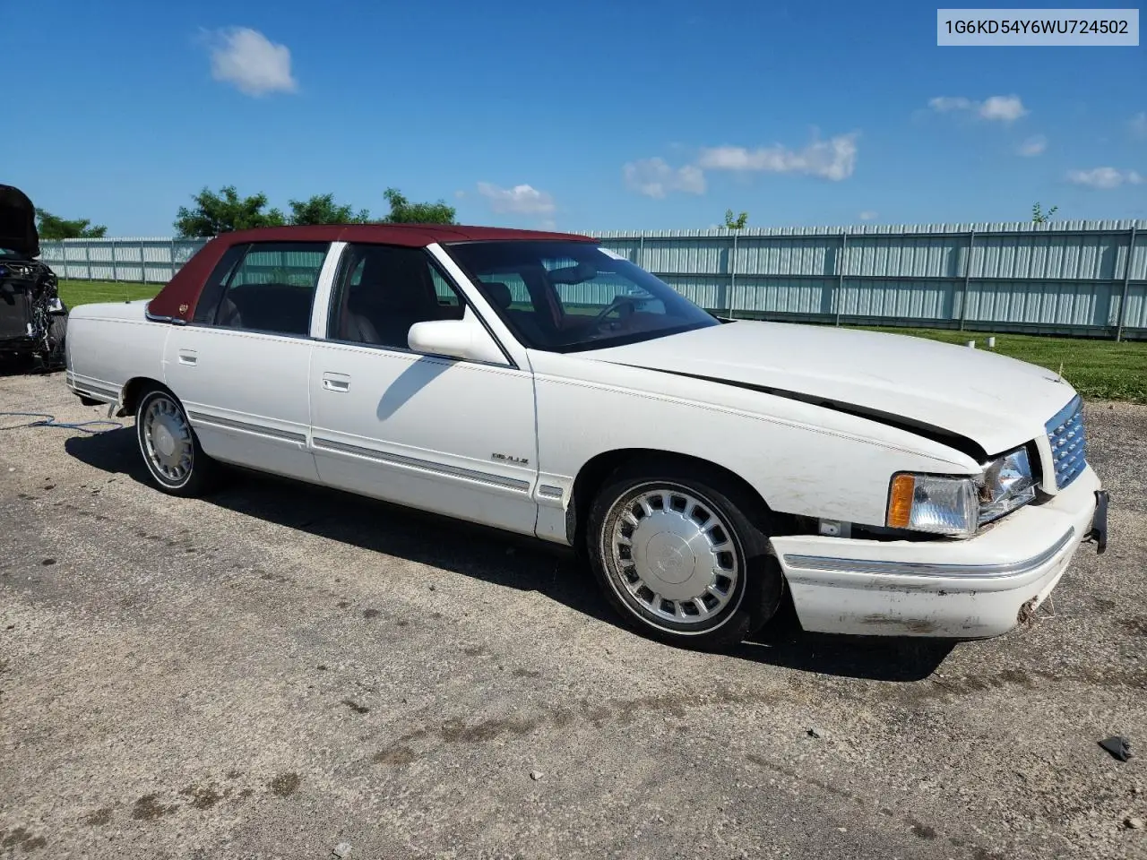 1998 Cadillac Deville VIN: 1G6KD54Y6WU724502 Lot: 62839215