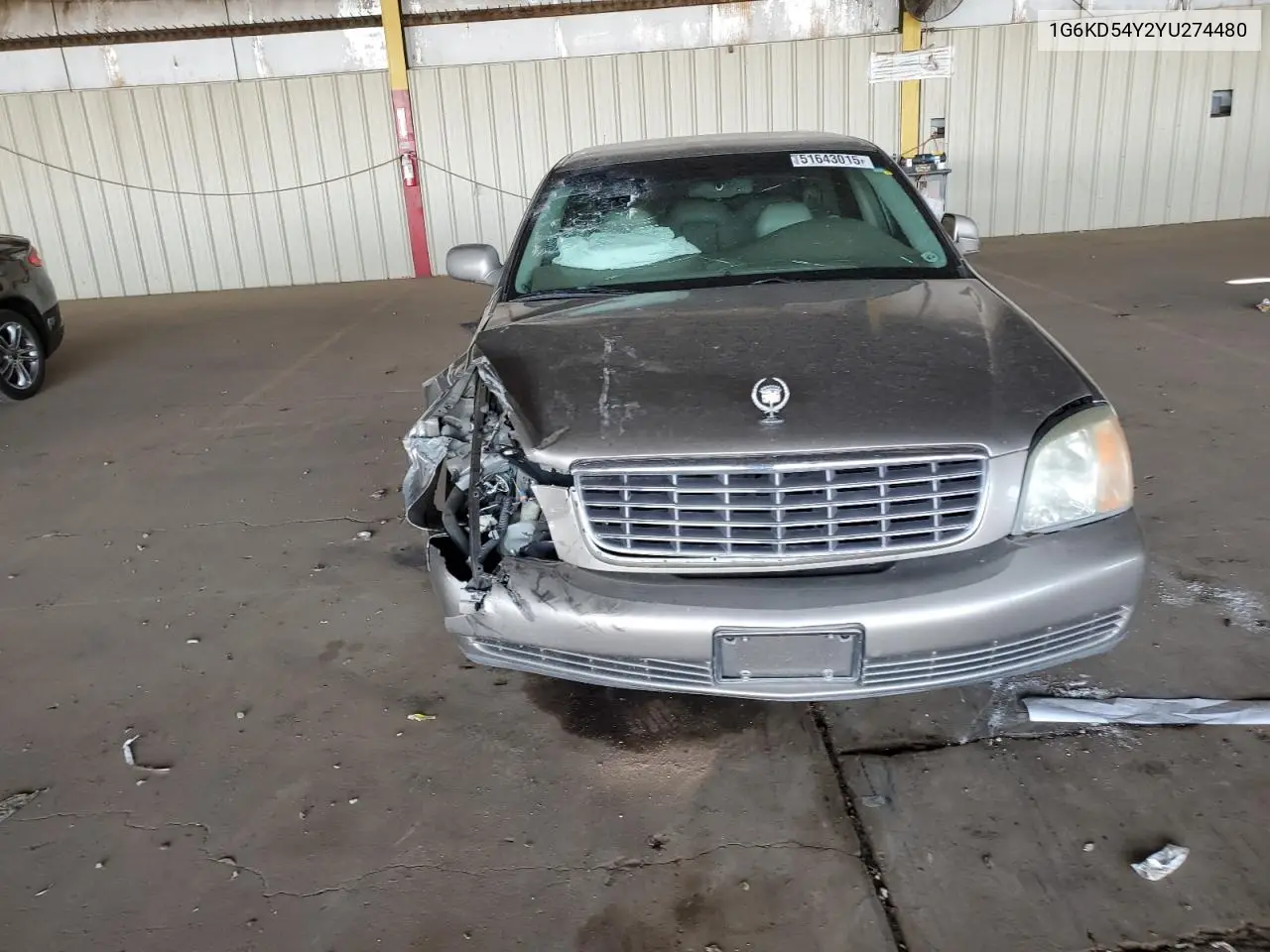 2000 Cadillac Deville VIN: 1G6KD54Y2YU274480 Lot: 51643015