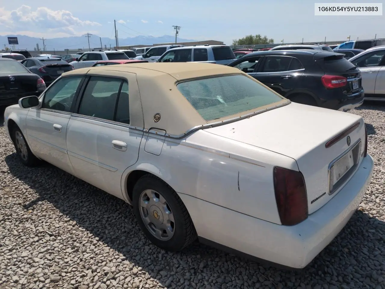 2000 Cadillac Deville VIN: 1G6KD54Y5YU213883 Lot: 62219525