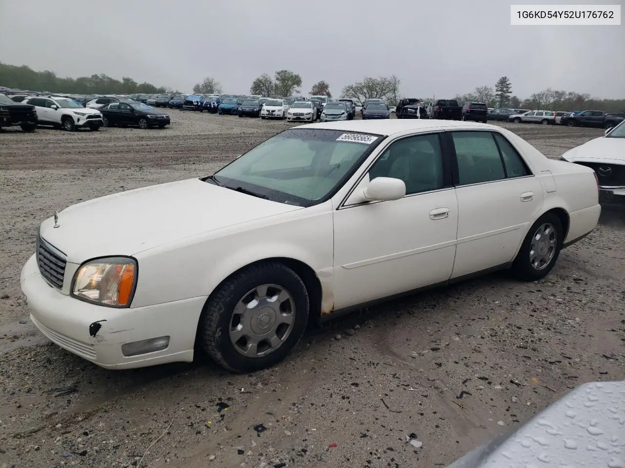 2002 Cadillac Deville VIN: 1G6KD54Y52U176762 Lot: 56098565