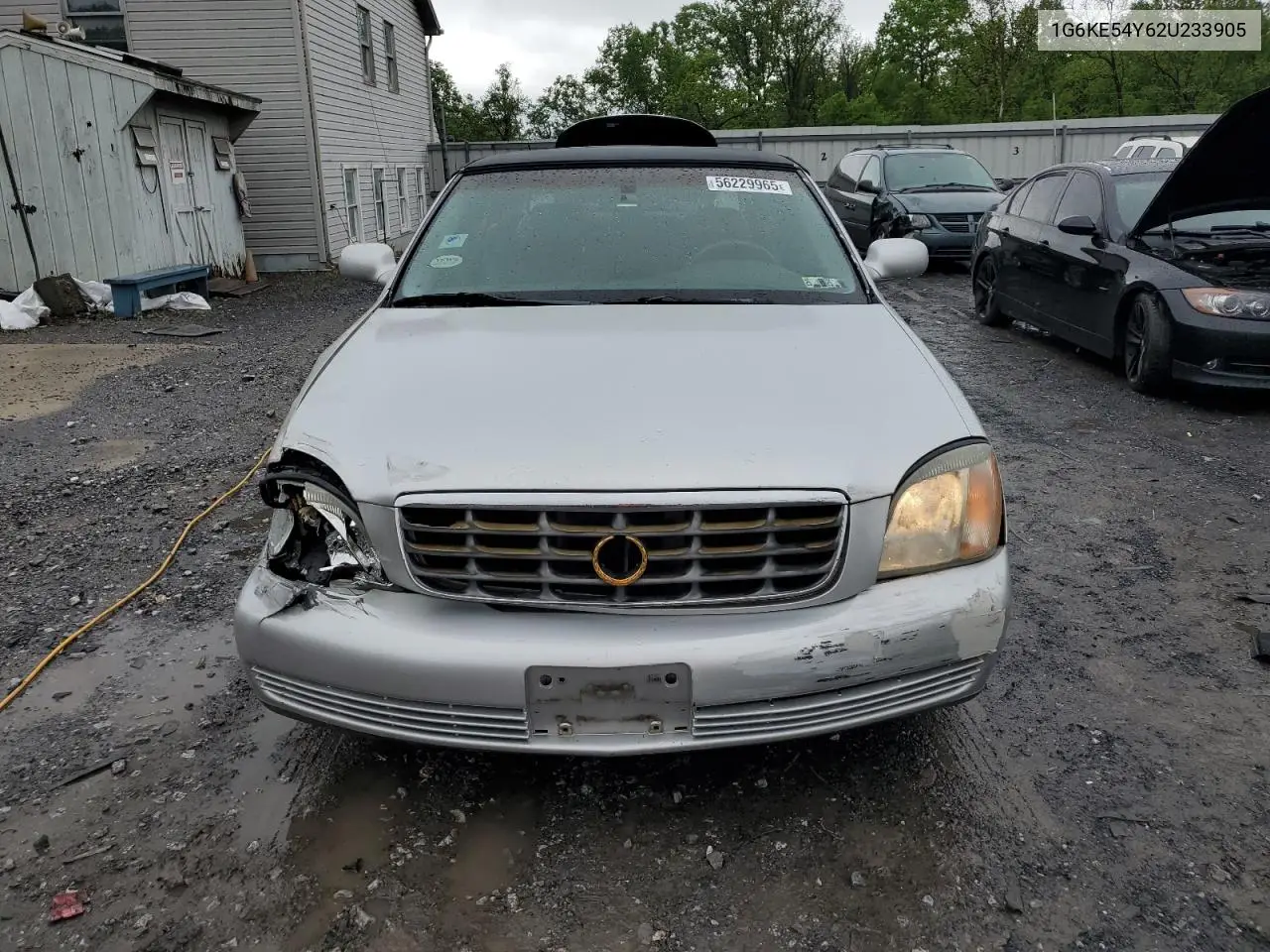 2002 Cadillac Deville Dhs VIN: 1G6KE54Y62U233905 Lot: 56229965