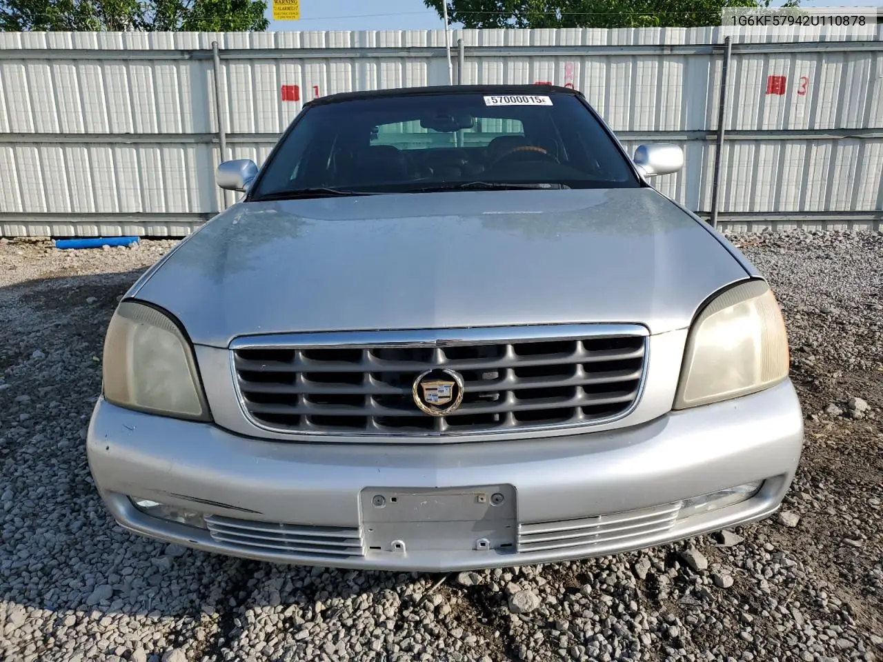 2002 Cadillac Deville Dts VIN: 1G6KF57942U110878 Lot: 57000015