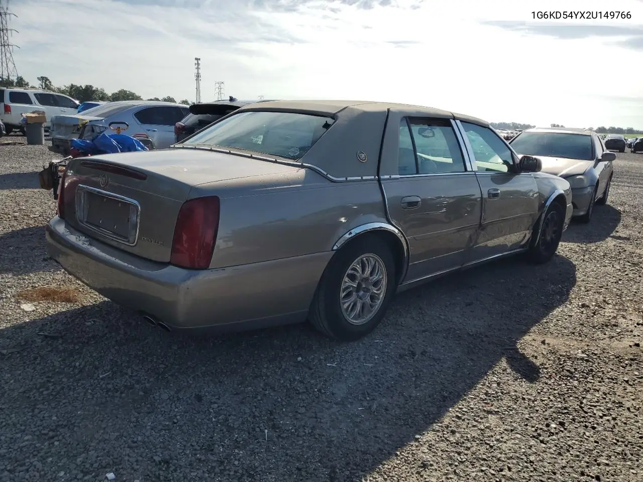 2002 Cadillac Deville VIN: 1G6KD54YX2U149766 Lot: 58389575