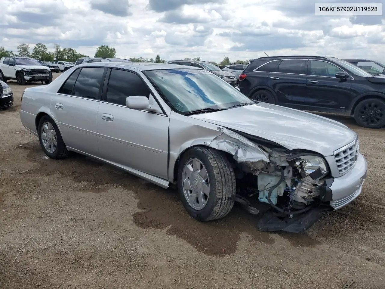 2002 Cadillac Deville Dts VIN: 1G6KF57902U119528 Lot: 58657005