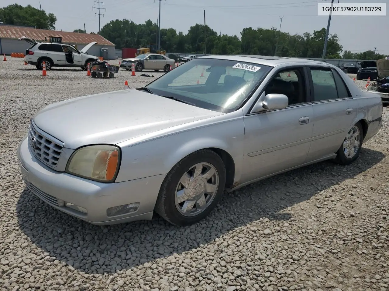 2002 Cadillac Deville Dts VIN: 1G6KF57902U183729 Lot: 60085355