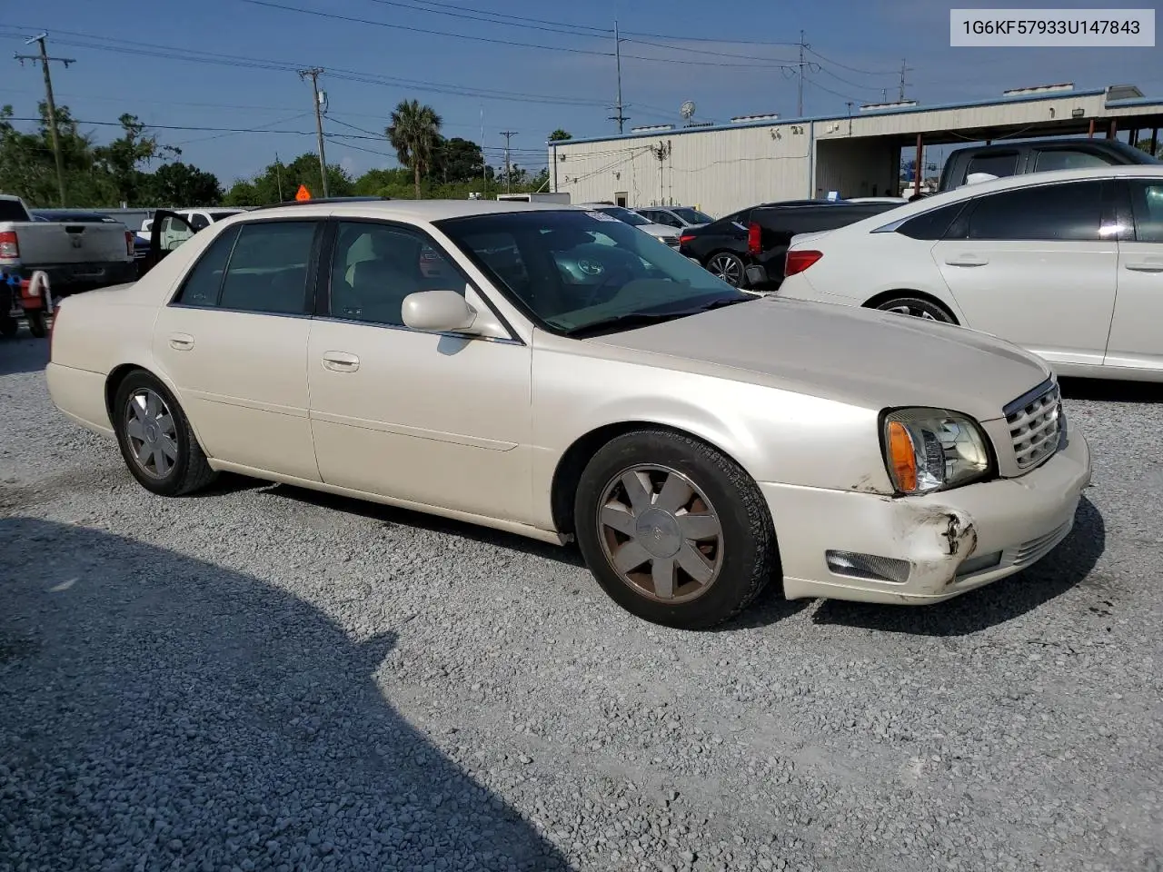 2003 Cadillac Deville Dts VIN: 1G6KF57933U147843 Lot: 55875195