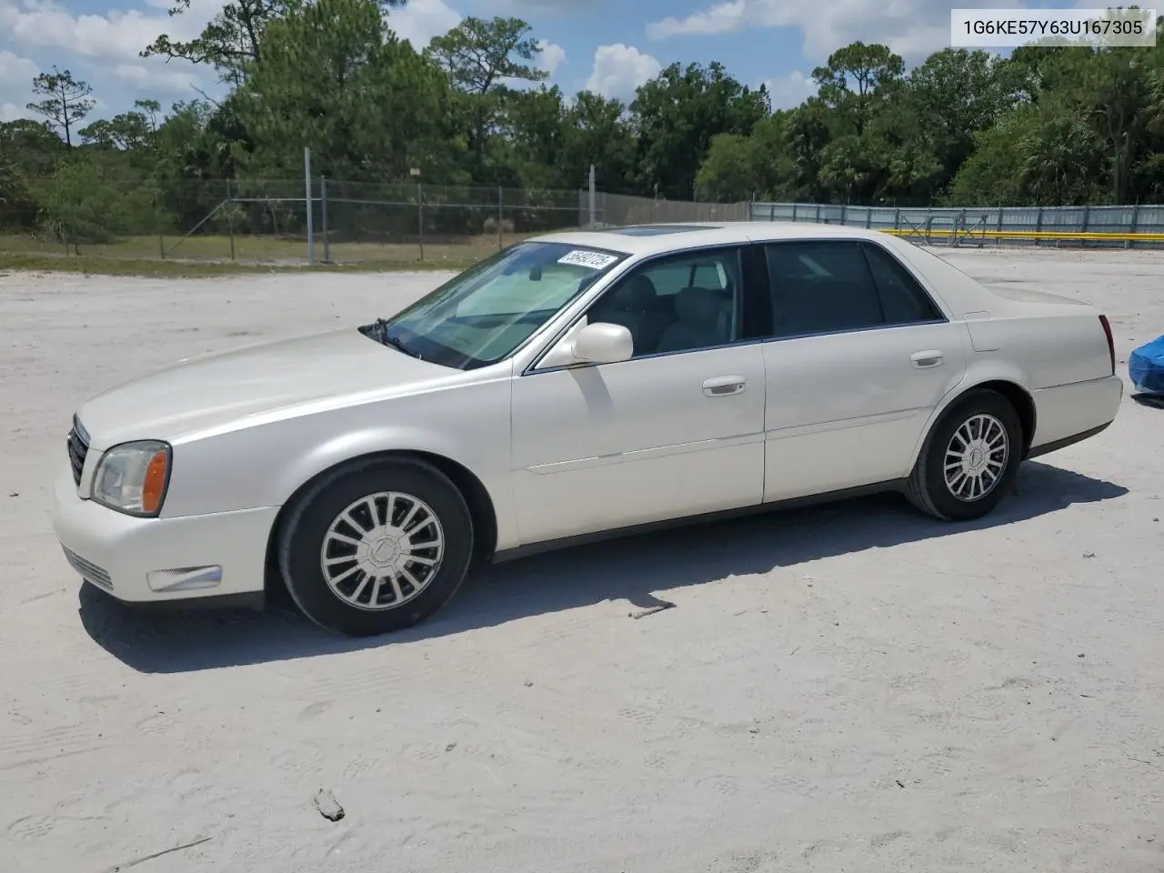 2003 Cadillac Deville Dhs VIN: 1G6KE57Y63U167305 Lot: 56492725