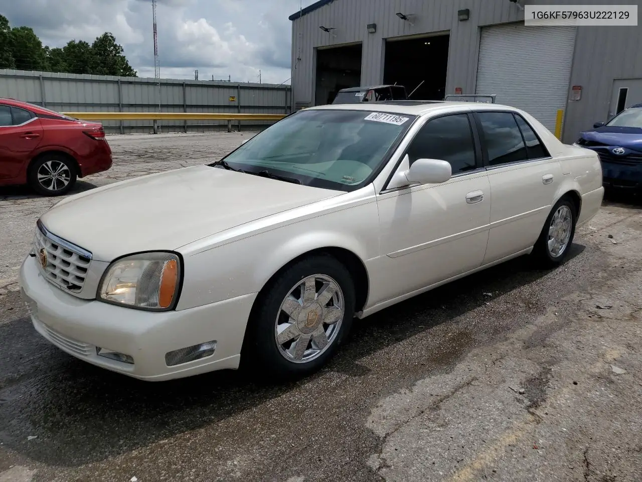 2003 Cadillac Deville Dts VIN: 1G6KF57963U222129 Lot: 60711195