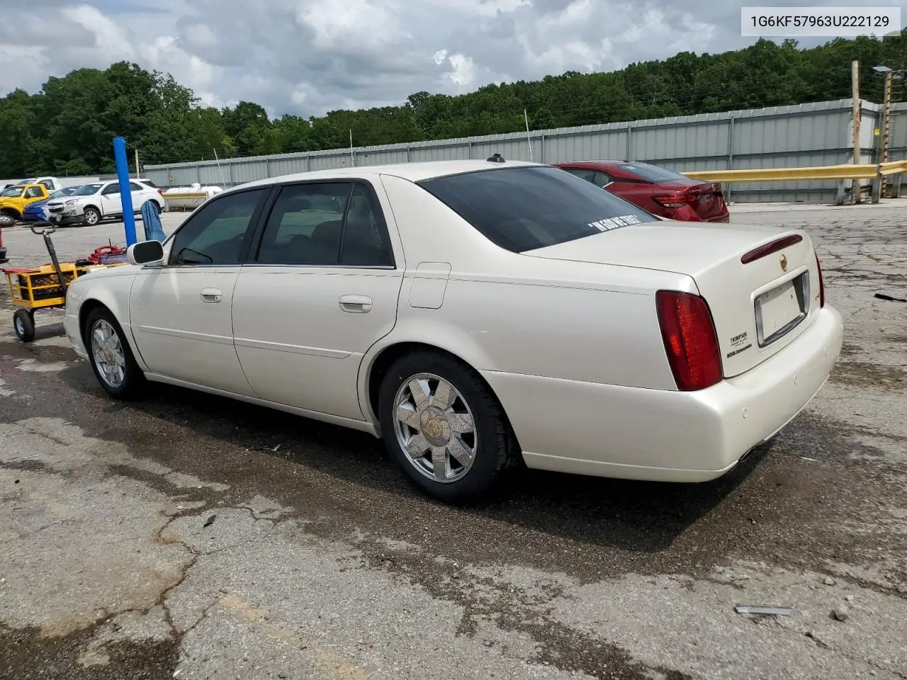 2003 Cadillac Deville Dts VIN: 1G6KF57963U222129 Lot: 60711195