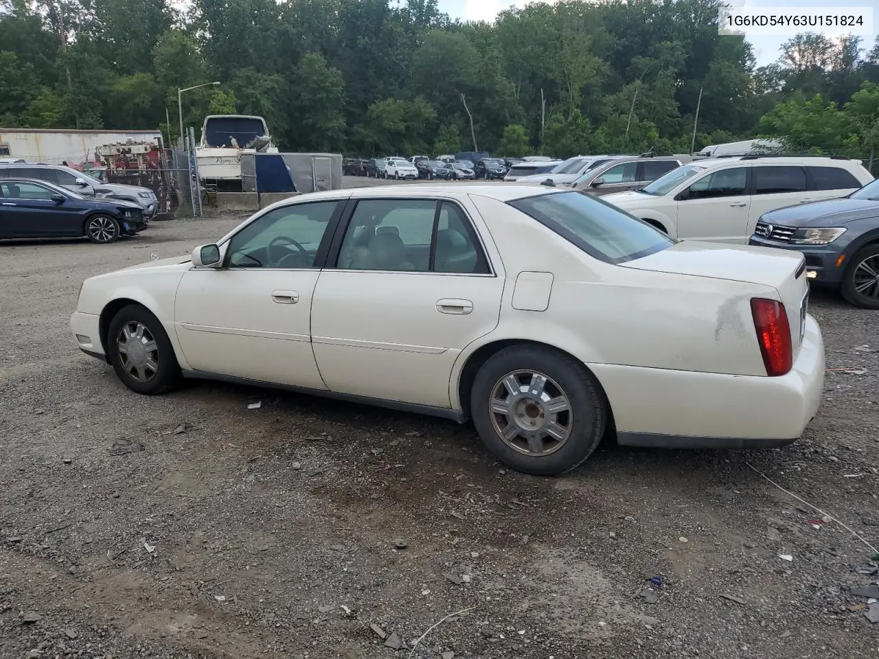 2003 Cadillac Deville VIN: 1G6KD54Y63U151824 Lot: 63478505