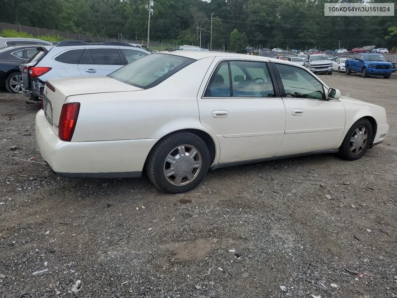 2003 Cadillac Deville VIN: 1G6KD54Y63U151824 Lot: 63478505