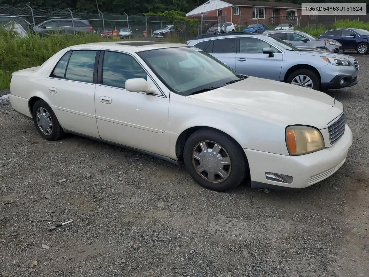 2003 Cadillac Deville VIN: 1G6KD54Y63U151824 Lot: 63478505
