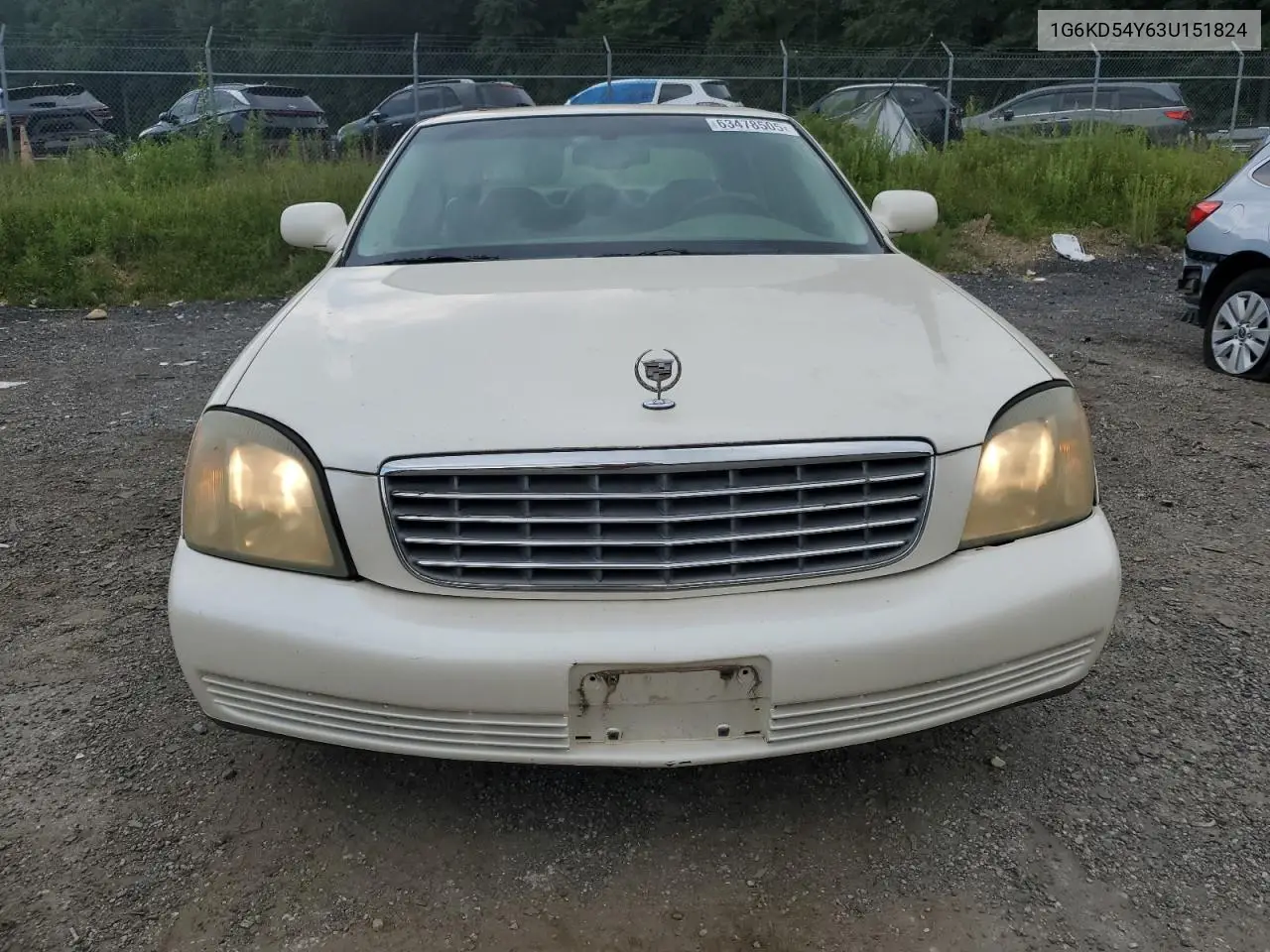 2003 Cadillac Deville VIN: 1G6KD54Y63U151824 Lot: 63478505