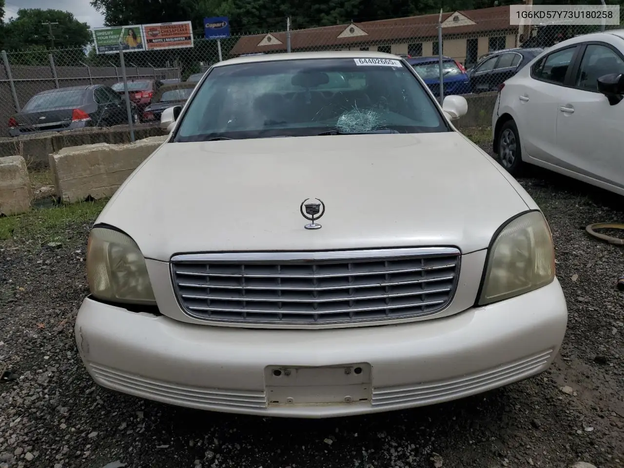 2003 Cadillac Deville VIN: 1G6KD57Y73U180258 Lot: 64402665