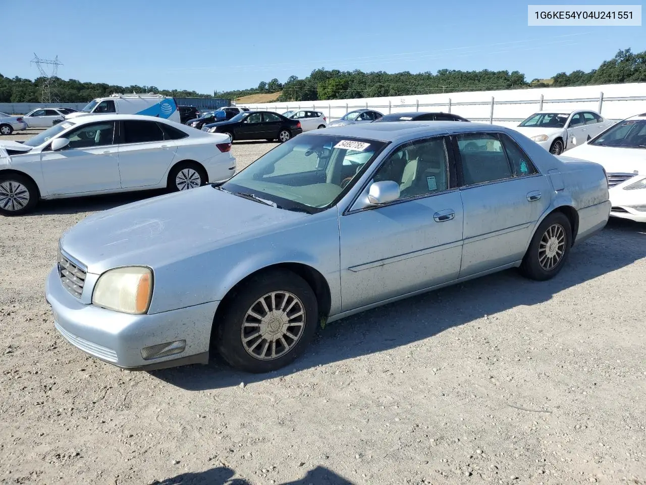 2004 Cadillac Deville Dhs VIN: 1G6KE54Y04U241551 Lot: 54892785