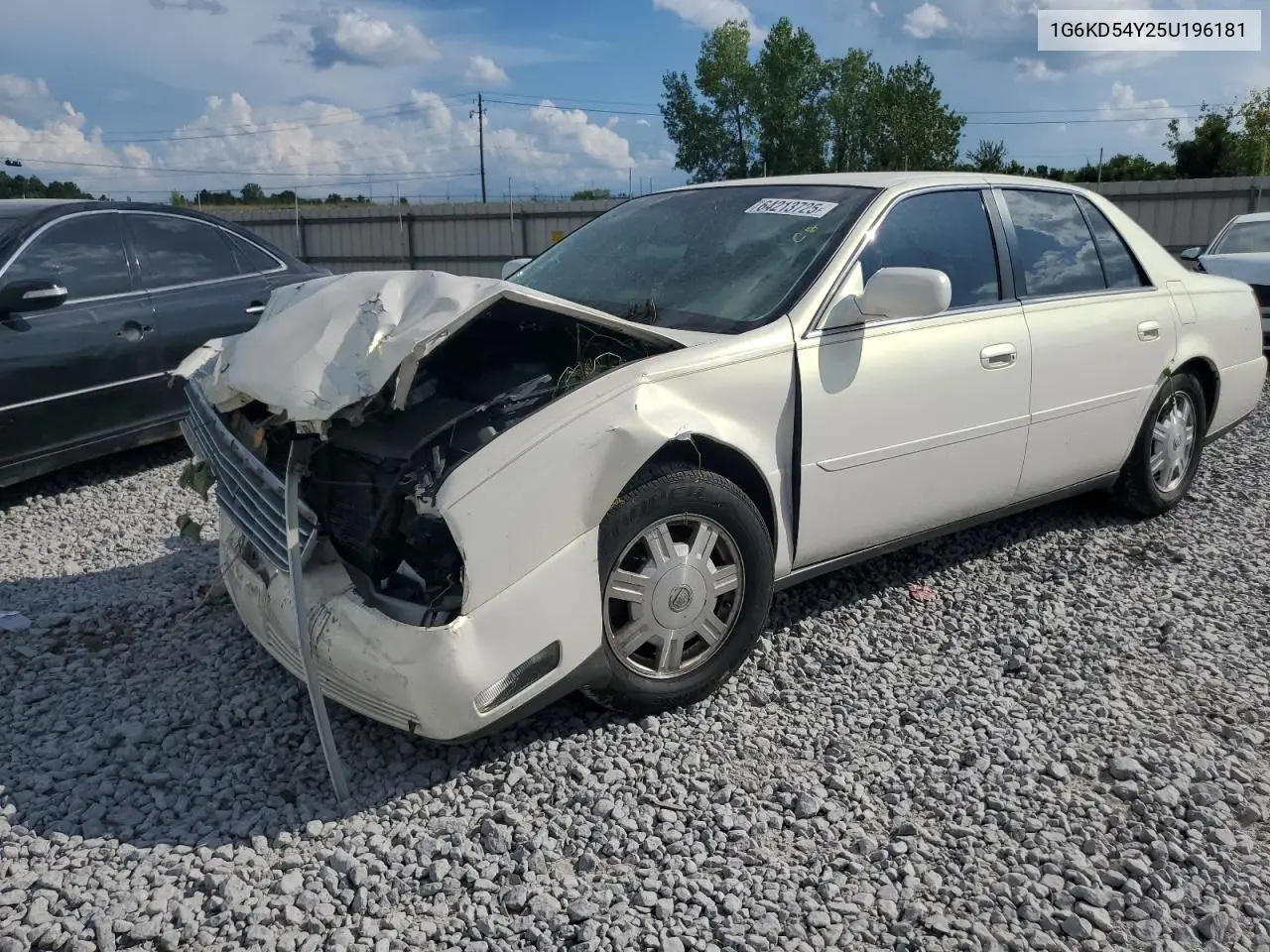 2005 Cadillac Deville VIN: 1G6KD54Y25U196181 Lot: 64213725