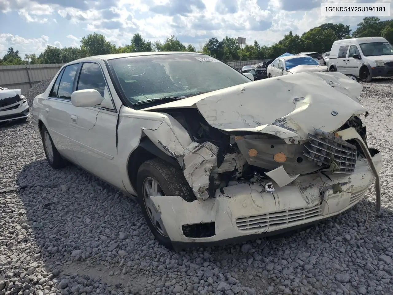 2005 Cadillac Deville VIN: 1G6KD54Y25U196181 Lot: 64213725