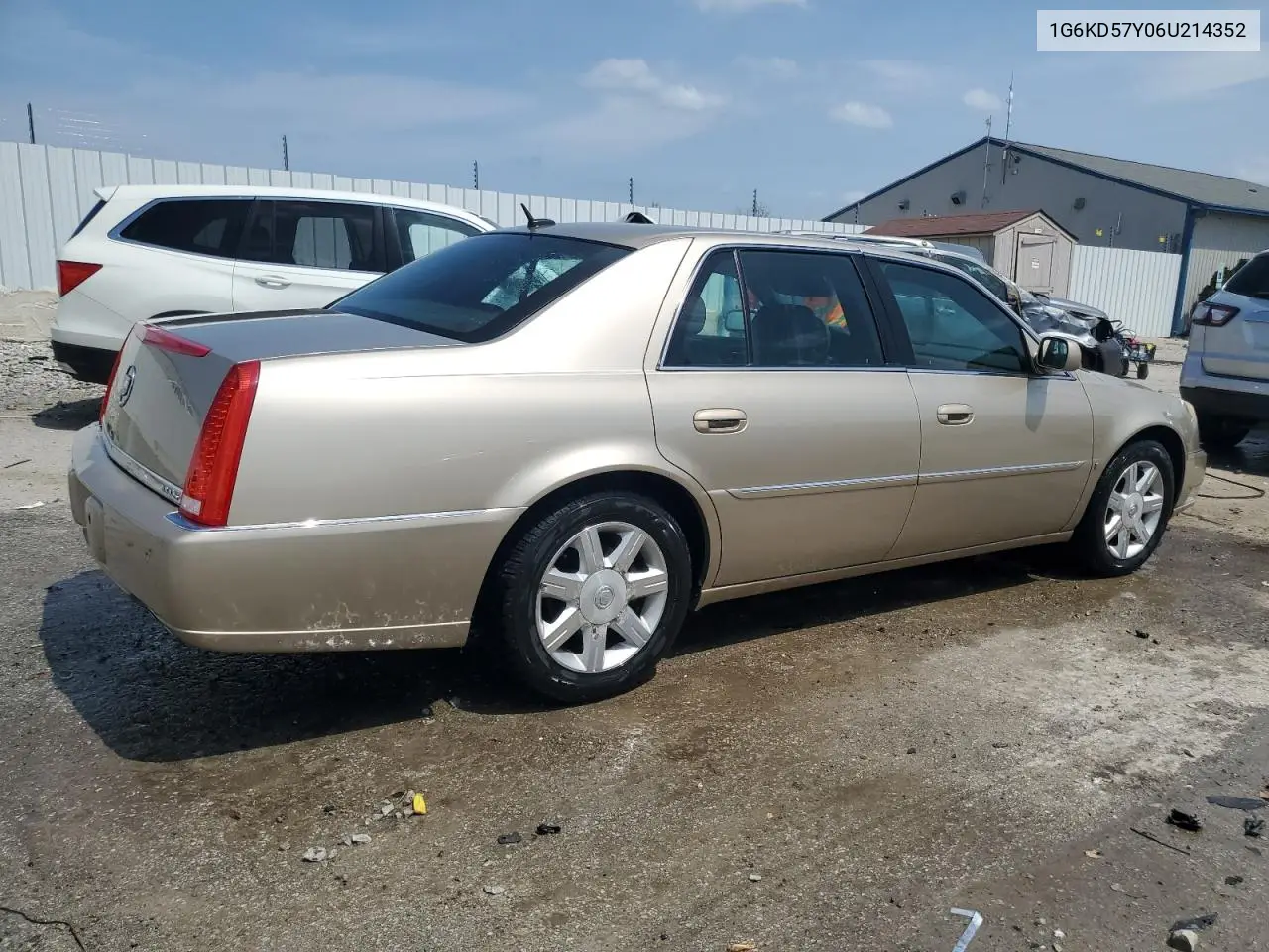 2006 Cadillac Dts VIN: 1G6KD57Y06U214352 Lot: 55216025