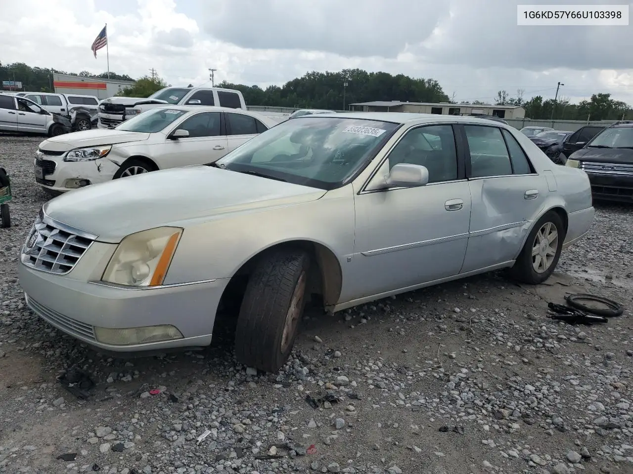 2006 Cadillac Dts VIN: 1G6KD57Y66U103398 Lot: 59323635