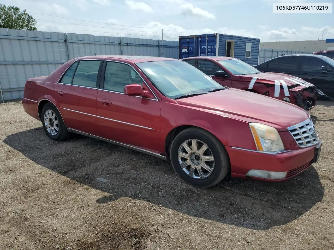 2006 Cadillac Dts VIN: 1G6KD57Y46U110219 Lot: 64109885