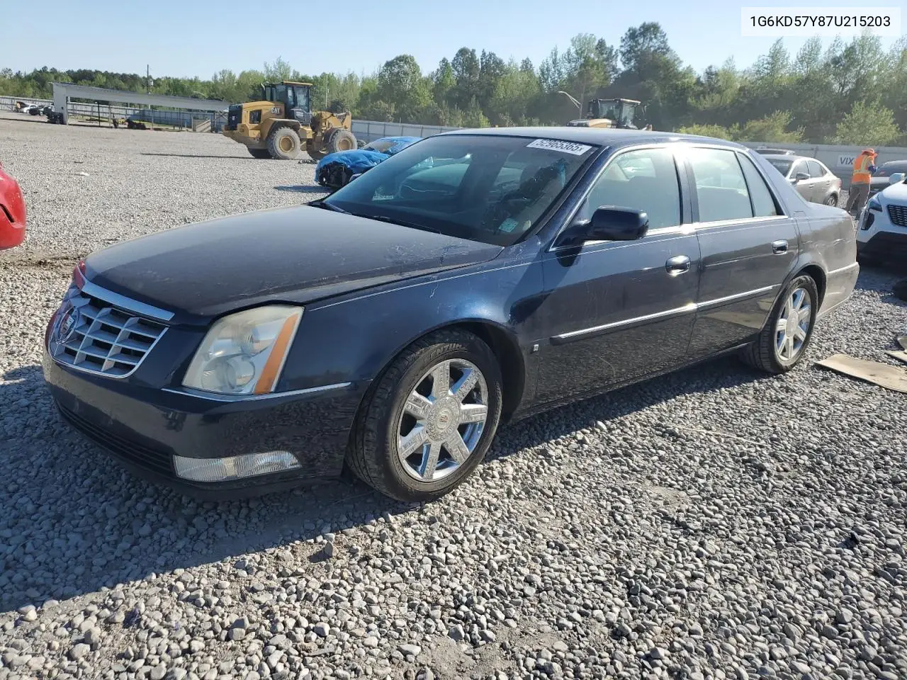2007 Cadillac Dts VIN: 1G6KD57Y87U215203 Lot: 52965365