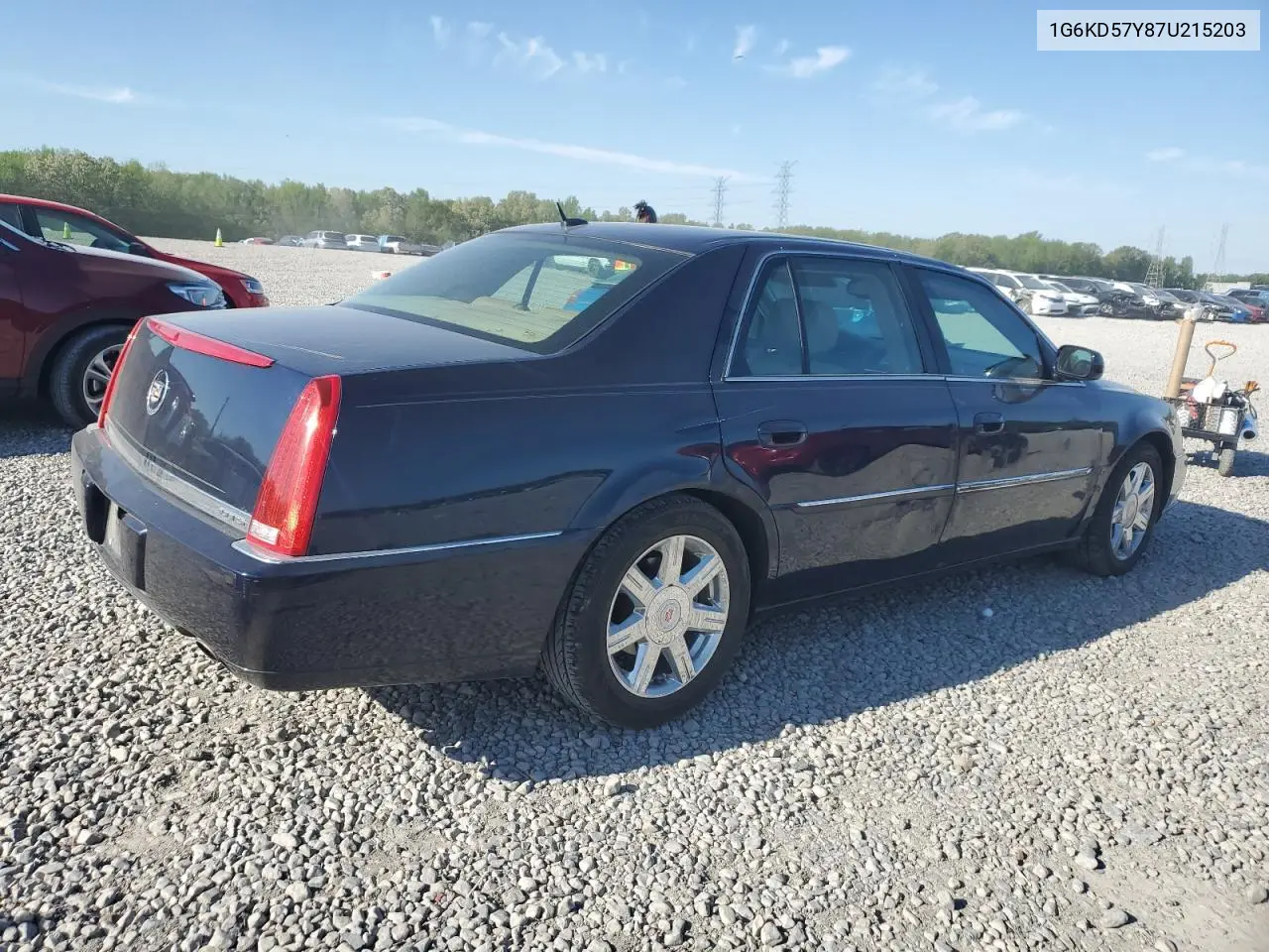 2007 Cadillac Dts VIN: 1G6KD57Y87U215203 Lot: 52965365