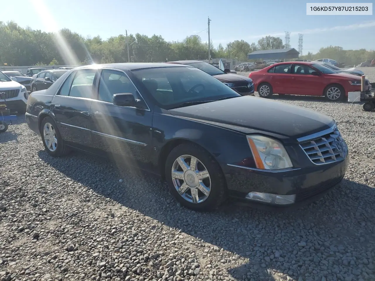 2007 Cadillac Dts VIN: 1G6KD57Y87U215203 Lot: 52965365