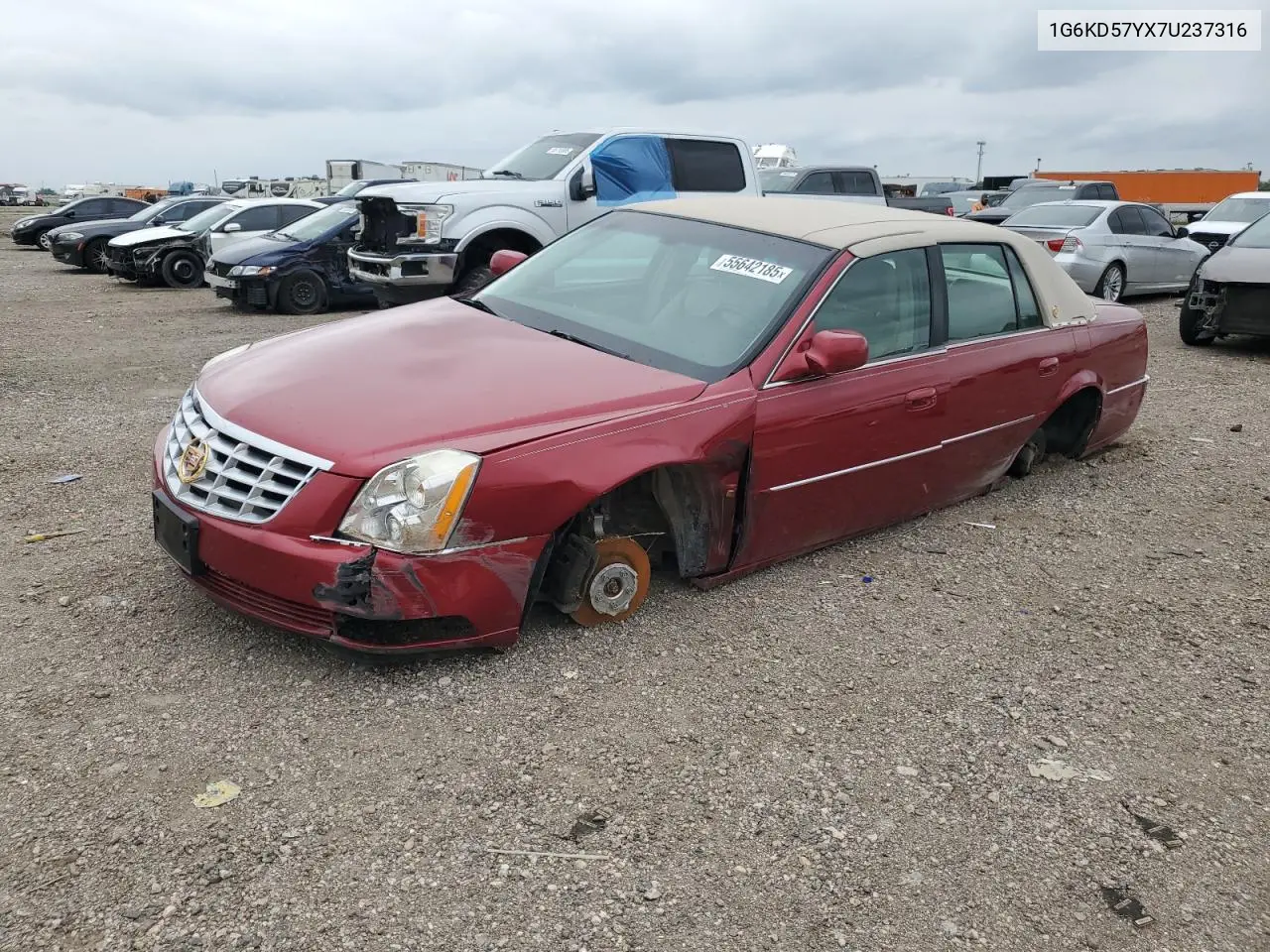 2007 Cadillac Dts VIN: 1G6KD57YX7U237316 Lot: 55642185