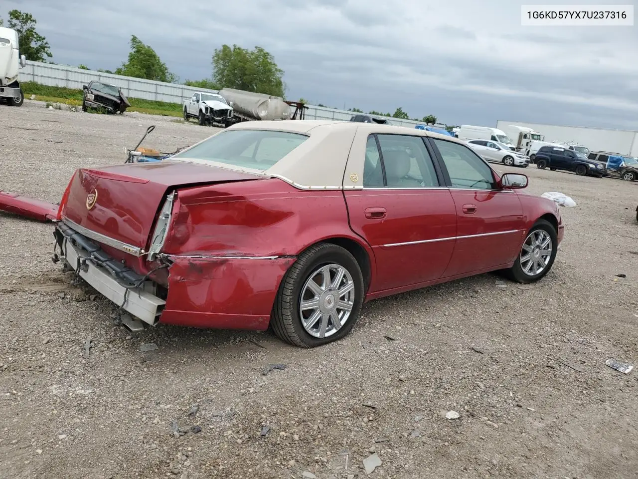 2007 Cadillac Dts VIN: 1G6KD57YX7U237316 Lot: 55642185
