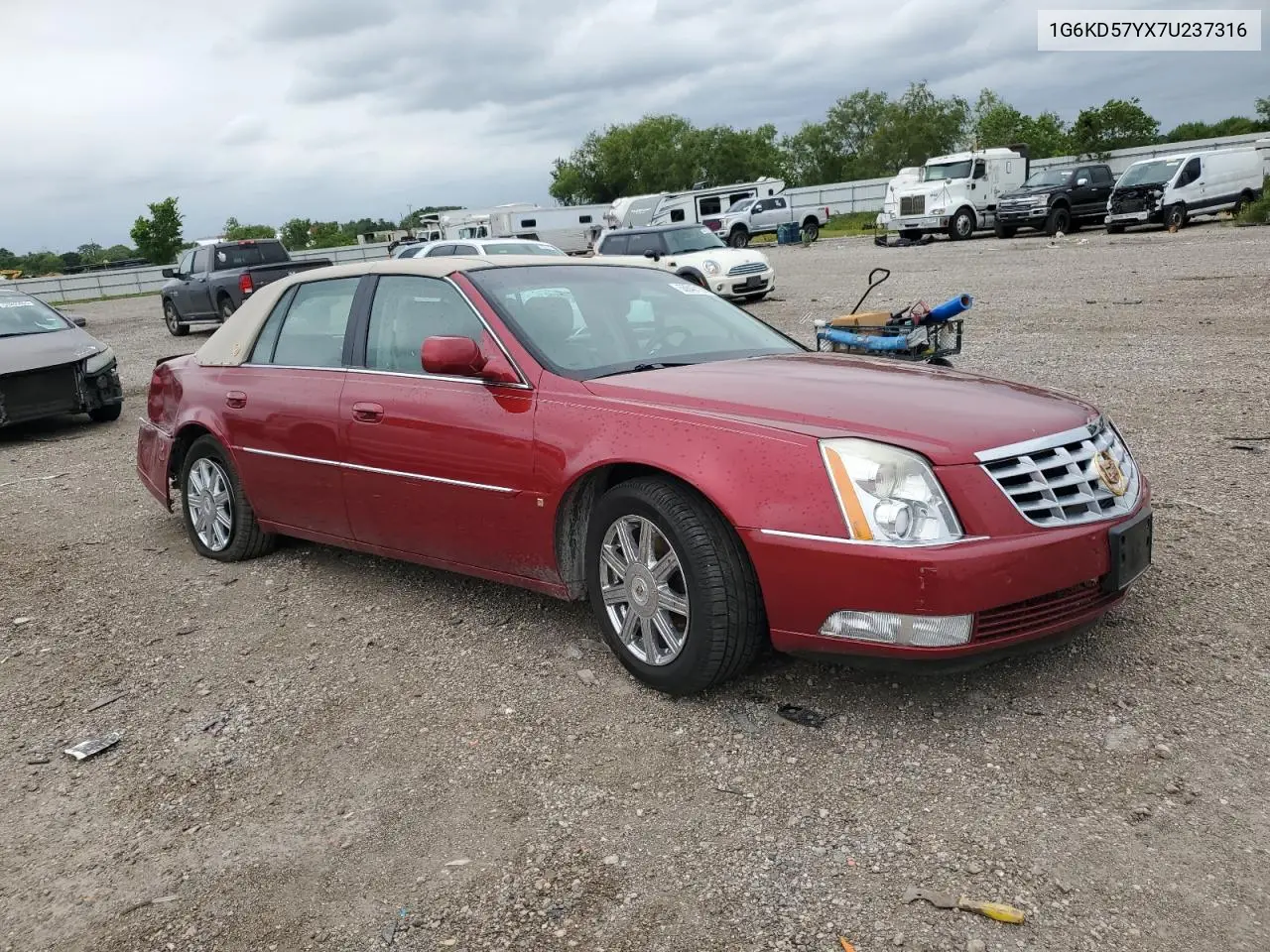 2007 Cadillac Dts VIN: 1G6KD57YX7U237316 Lot: 55642185