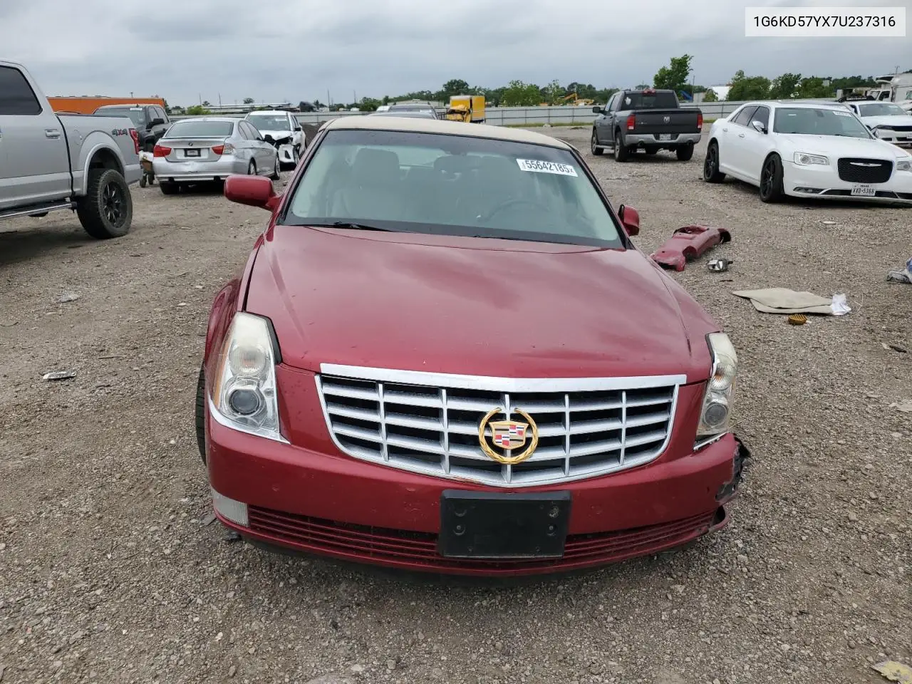 2007 Cadillac Dts VIN: 1G6KD57YX7U237316 Lot: 55642185