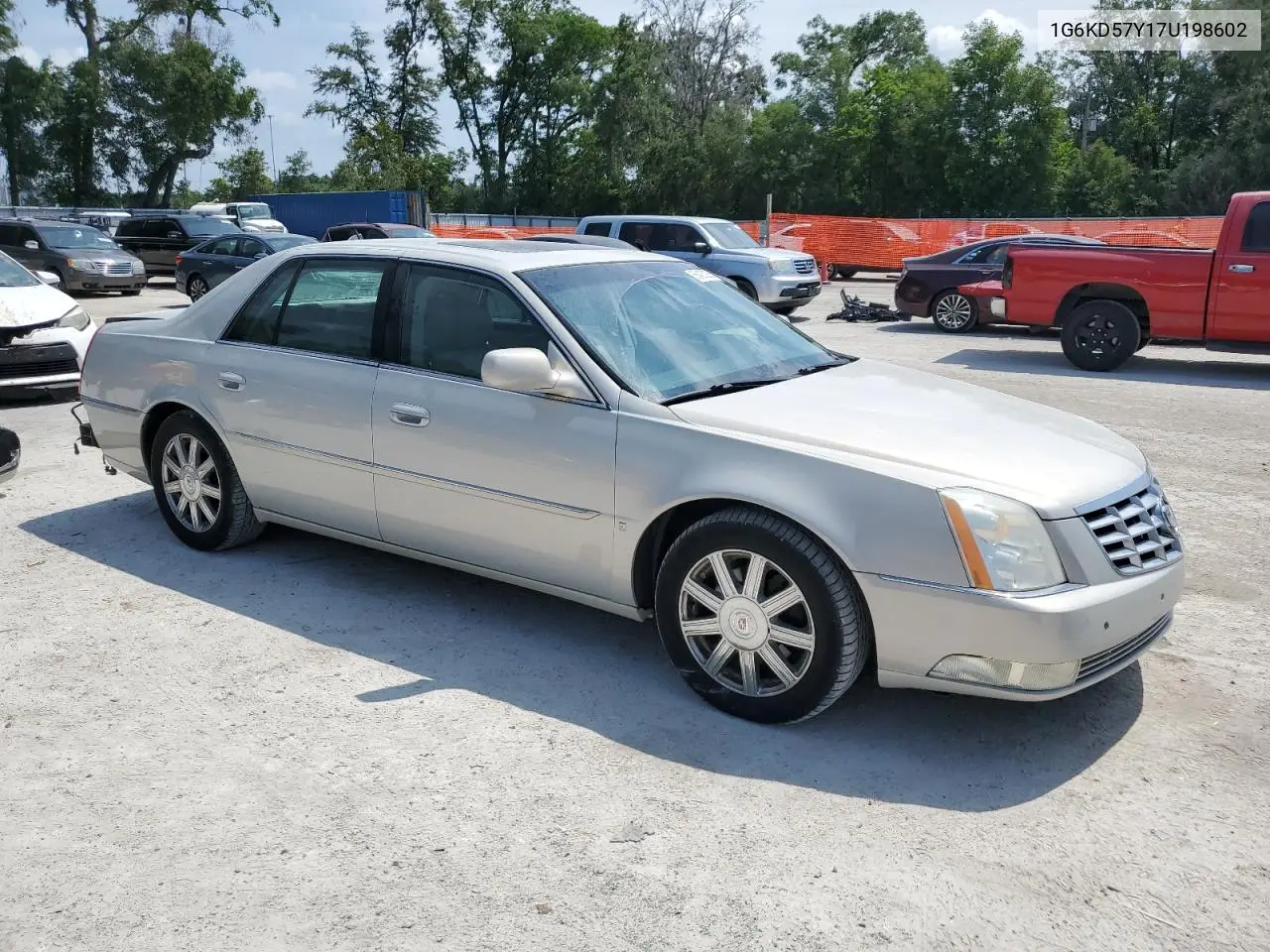 2007 Cadillac Dts VIN: 1G6KD57Y17U198602 Lot: 56420205