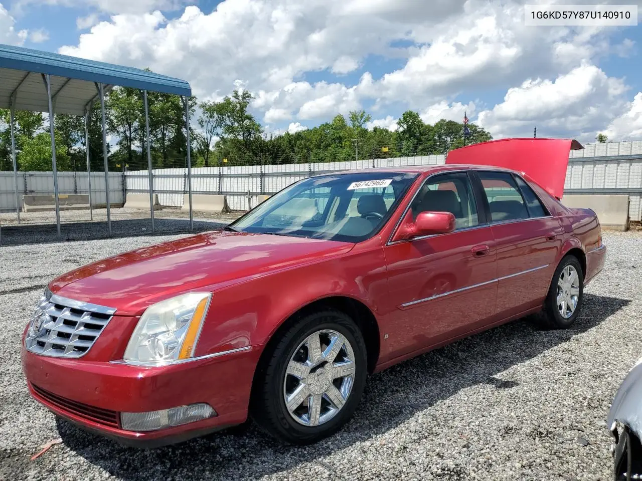 2007 Cadillac Dts VIN: 1G6KD57Y87U140910 Lot: 56742965