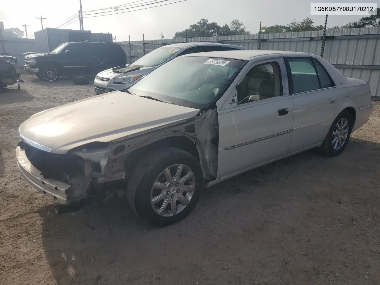 2008 Cadillac Dts VIN: 1G6KD57Y08U170212 Lot: 55428905