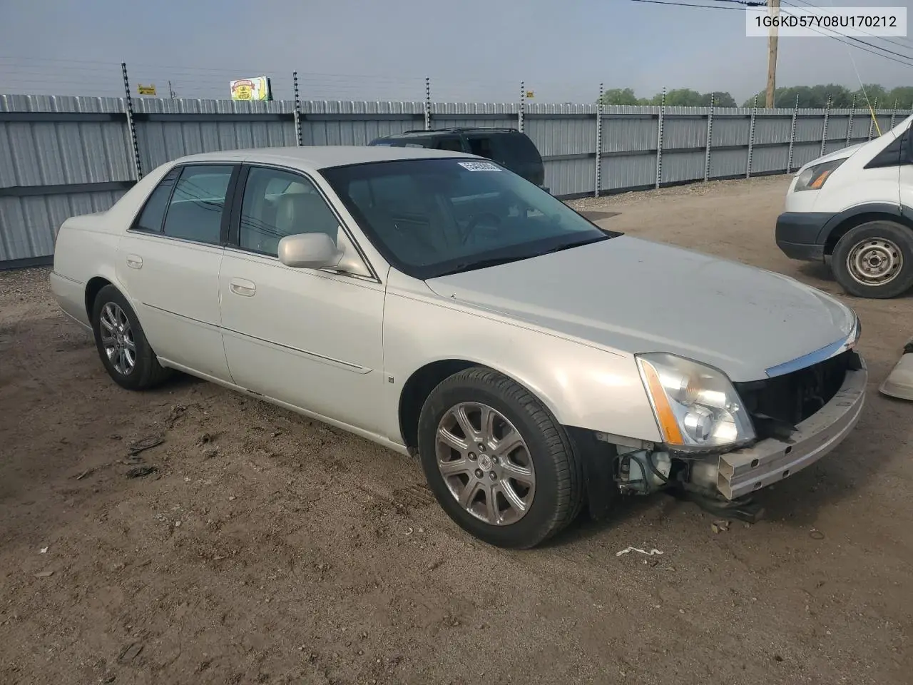 2008 Cadillac Dts VIN: 1G6KD57Y08U170212 Lot: 55428905