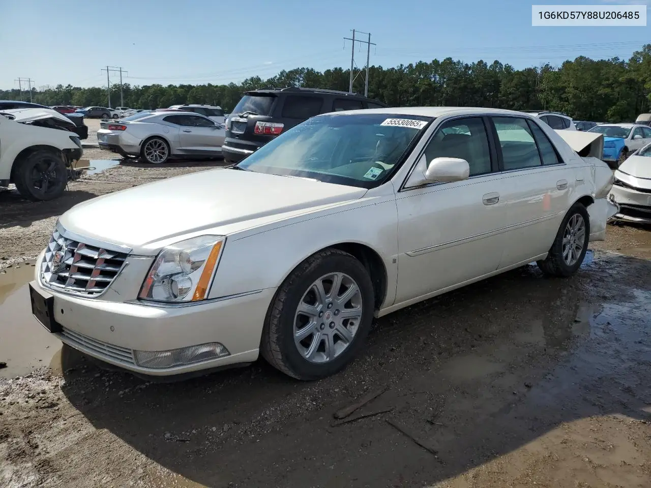2008 Cadillac Dts VIN: 1G6KD57Y88U206485 Lot: 55530065