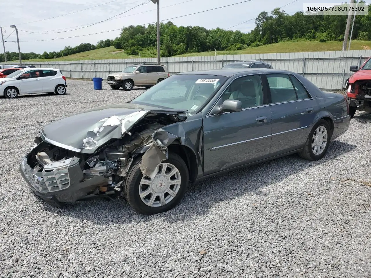 2008 Cadillac Dts VIN: 1G6KD57Y98U176302 Lot: 55618055