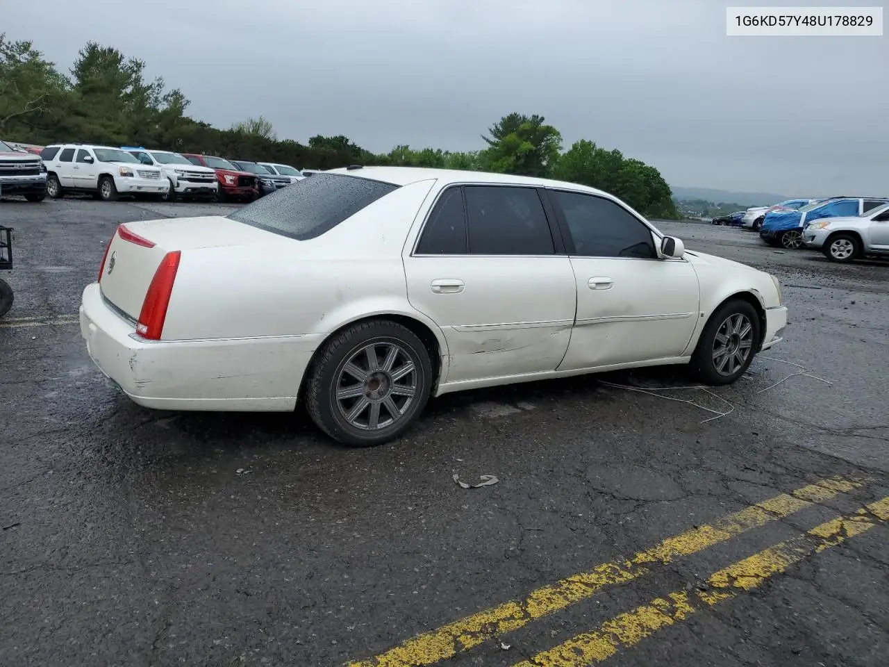 2008 Cadillac Dts VIN: 1G6KD57Y48U178829 Lot: 56669235