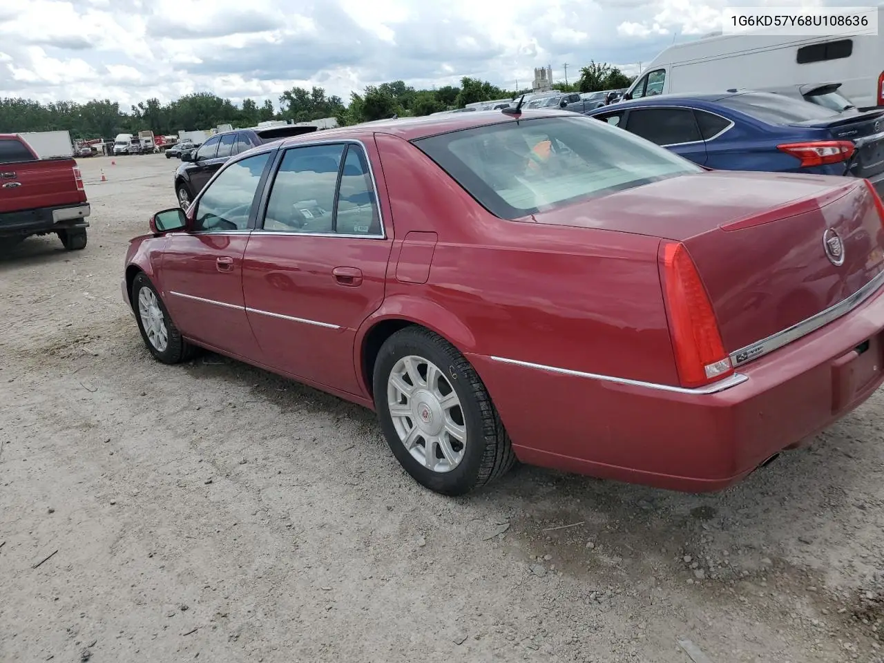 2008 Cadillac Dts VIN: 1G6KD57Y68U108636 Lot: 61260305